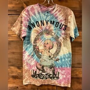 NWT ANONYMOUS REVOLUTION Skater “Holy Baby” Los Angeles Brand Tie-Dye T-shirt M